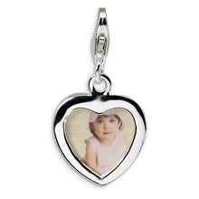 Amore La Vita Sterling Silver Polished Heart Frame Charm hide-image