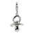 3-D Pacifier Charm in Sterling Silver