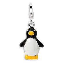 Amore La Vita Sterling Silver 3-D Enamel Penguin Charm hide-image