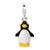 3-D Enamel Penguin Charm in Sterling Silver