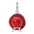 3-D Enameled Red Hat Charm in Sterling Silver