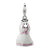 Amore La Vita Sterling Silver Enamel White/Pink Trimmed Dress Charm hide-image