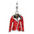 3-D Enameled Red Jacket Charm in Sterling Silver
