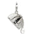 3-D Enameled Purse Charm in Sterling Silver