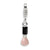 Black & Pink Enamel Blush Brush Charm in Sterling Silver