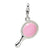 Amore La Vita Sterling Silver 3-D Enameled Pink Hand Mirror Charm hide-image