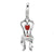 Amore La Vita Sterling Silver 3-D Enameled Chair with Heart Charm hide-image