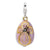 Amore La Vita Sterling Silver Gold-Plated Swarovski Element Pink Egg Charm hide-image