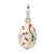 3-D Enameled Gold-Plated White Egg Charm in Sterling Silver