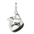 3-D Enameled Coffee Pot Charm in Sterling Silver