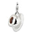 3-D Enameled Cappuccino Charm in Sterling Silver