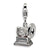 Amore La Vita Sterling Silver 3-D Polished Phonograph Charm hide-image