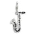 Amore La Vita Sterling Silver 3-D Enameled Saxophone Charm hide-image