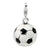 3-D Enamel Soccer Ball Charm in Sterling Silver