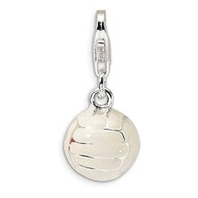 Amore La Vita Sterling Silver 3-D Enameled Volleyball Charm hide-image