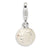 3-D Enameled Volleyball Charm in Sterling Silver