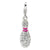 3-D Enameled Bowling Pin Charm in Sterling Silver