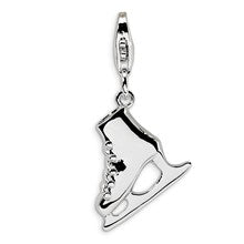 Amore La Vita Sterling Silver 3-D Ice Skate with Charm hide-image