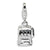 3-D Polished Slot Machine Charm in Sterling Silver
