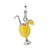 3-D Enameled Tropical Drink Charm in Sterling Silver