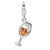 Amore La Vita Sterling Silver Open Champaign Glass Charm hide-image