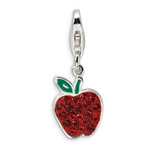 Amore La Vita Sterling Silver Enamel Red Crystal Apple Charm hide-image