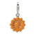 Amore La Vita Sterling Silver Orange Enameled Flower Charm hide-image