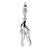Amore La Vita Sterling Silver 3-D Polishing Pruning Shears with Charm hide-image