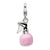 3-D Enameled Pink Misting Bottle Charm in Sterling Silver