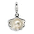 Amore La Vita Sterling Silver Enameled Shell FW Cultured Pearl Charm hide-image