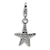 Polished Starfish Charm in Sterling Silver