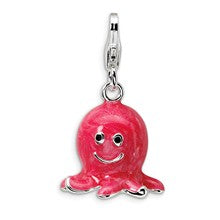 Amore La Vita Sterling Silver 3-D Enameled Octopus Charm hide-image