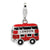 Enamel Double Decker London Bus Charm in Sterling Silver