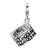 3-D Antiqued Colliseum Charm in Sterling Silver