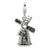 3-D Moveable Windmill Charm in Sterling Silver
