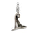 3-D Antiqued Witches Hat Charm in Sterling Silver