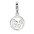 Polished Love in Circle Charm in Sterling Silver
