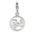 Polished Peace in Circle Charm in Sterling Silver
