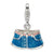 Amore La Vita Sterling Silver 3-D Enameled Blue Jean Shorts Charm hide-image