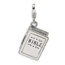 Amore La Vita Sterling Silver 3-D Enameled Bible Charm hide-image