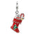 Amore La Vita Sterling Silver 3-D Red Enameled Holiday Stocking Charm hide-image