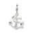 3-D Enameled Anchor Charm in Sterling Silver