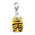 Amore La Vita Sterling Silver Click-on CZ Enamel Tiger Pants Charm hide-image