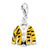 Click-on CZ Enamel Tiger Jacket Charm in Sterling Silver