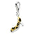 Amore La Vita Sterling Silver Click-on CZ Enamel Leopard High Heel Charm hide-image