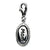 Antiqued MOM Charm in Sterling Silver