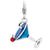 Enameled 3-D Martini Charm in Sterling Silver
