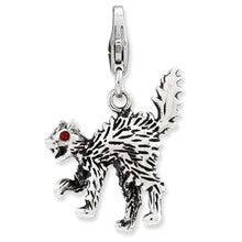 Amore La Vita Sterling Silver Antiqued 3-D Scary Cat Charm hide-image