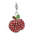 Enameled 3-D 2-Sided Apple Charm in Sterling Silver