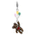 Enameled 3-D Bear holding Balloons Charm in Sterling Silver